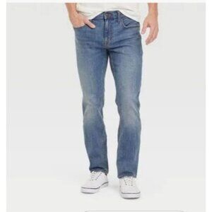 Goodfellow & Co Mens Slim Straight Fit Light Wash Jeans W38 L32 Total Flex Denim